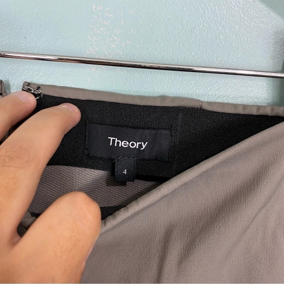 Theory Navalane Neoteric Ponte Pants Ankle Clay Gray Sz 4 - Picture 2 of 5